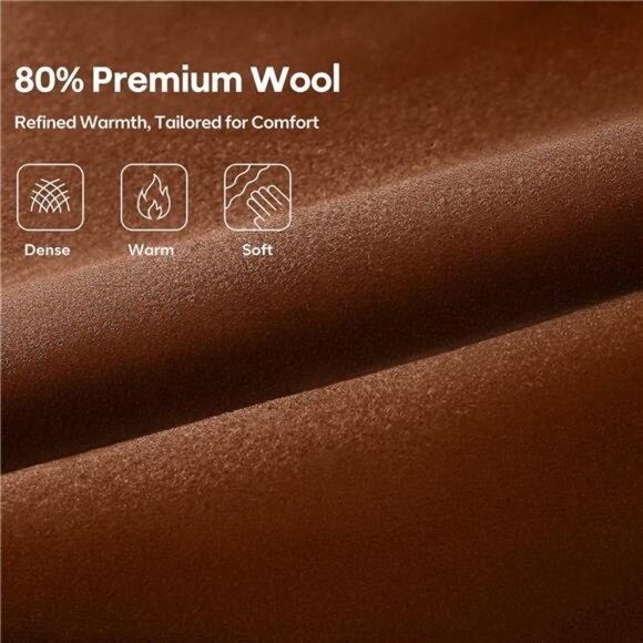 Men's Luxury Full Length Trench Coat Long Wool Overcoat Winter Windbreaker - Picture 5 of 8